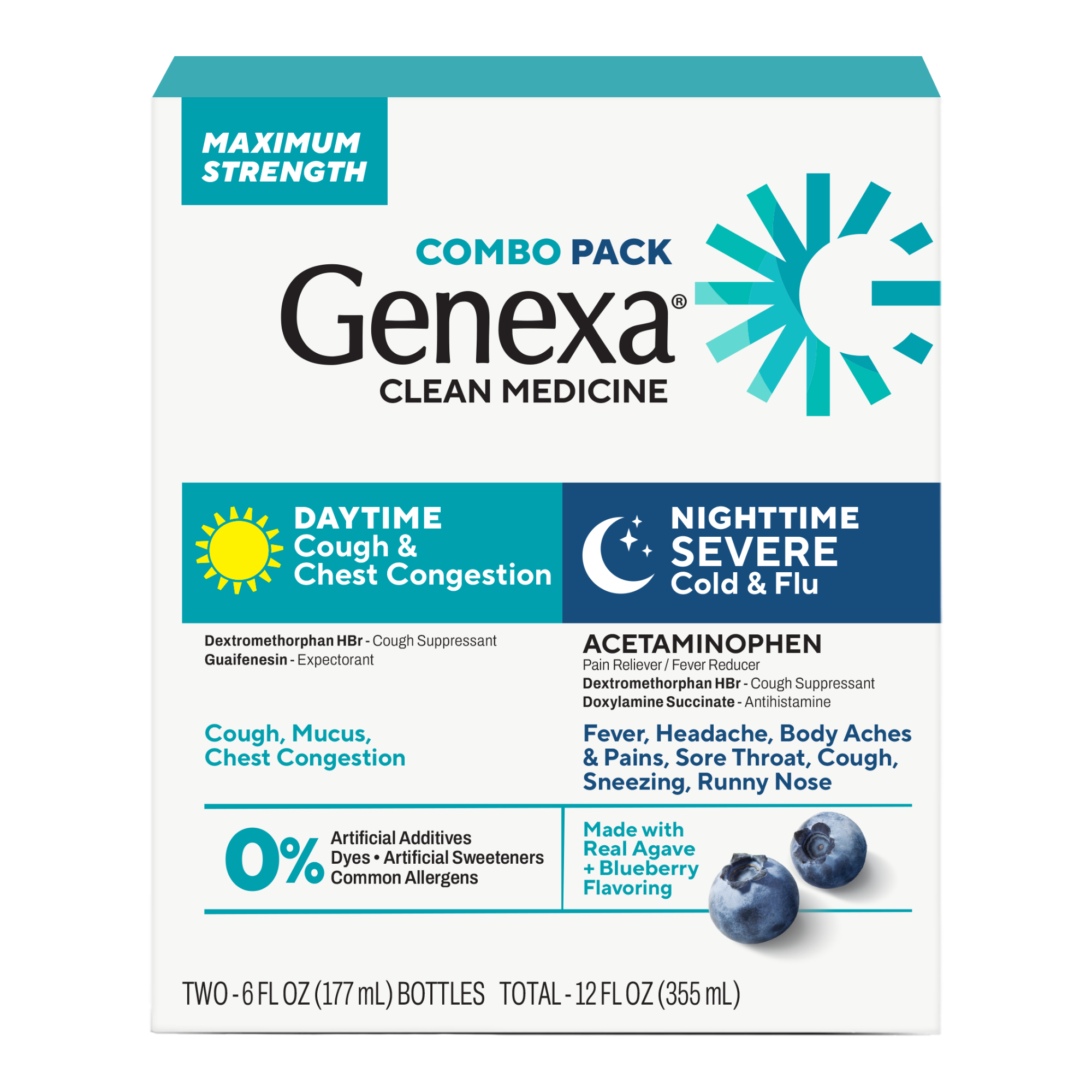 Daytime Cough + Nighttime Severe Cold & Flu Combo Pack – Genexa