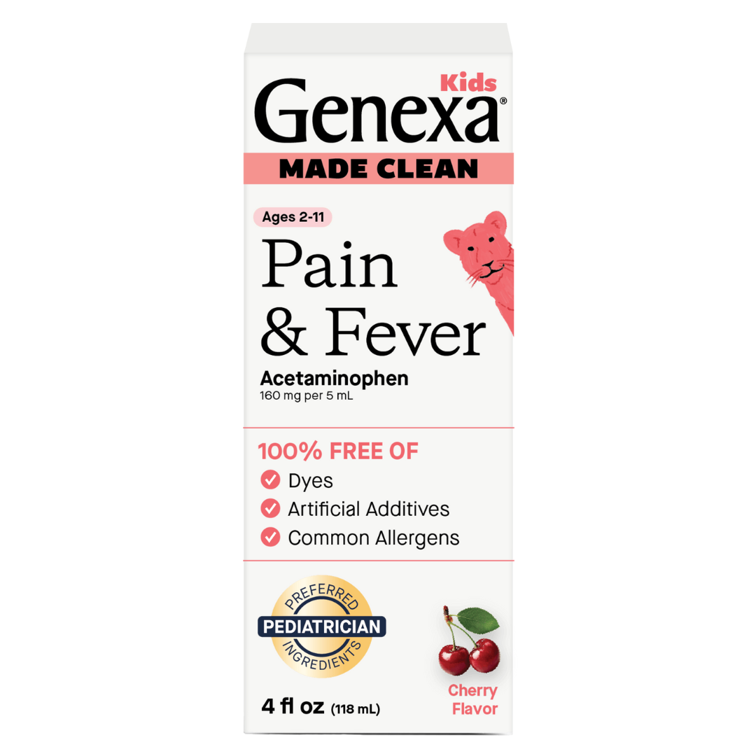Kids' Pain & Fever Oral Suspension 4oz Cherry Flavor – Genexa®