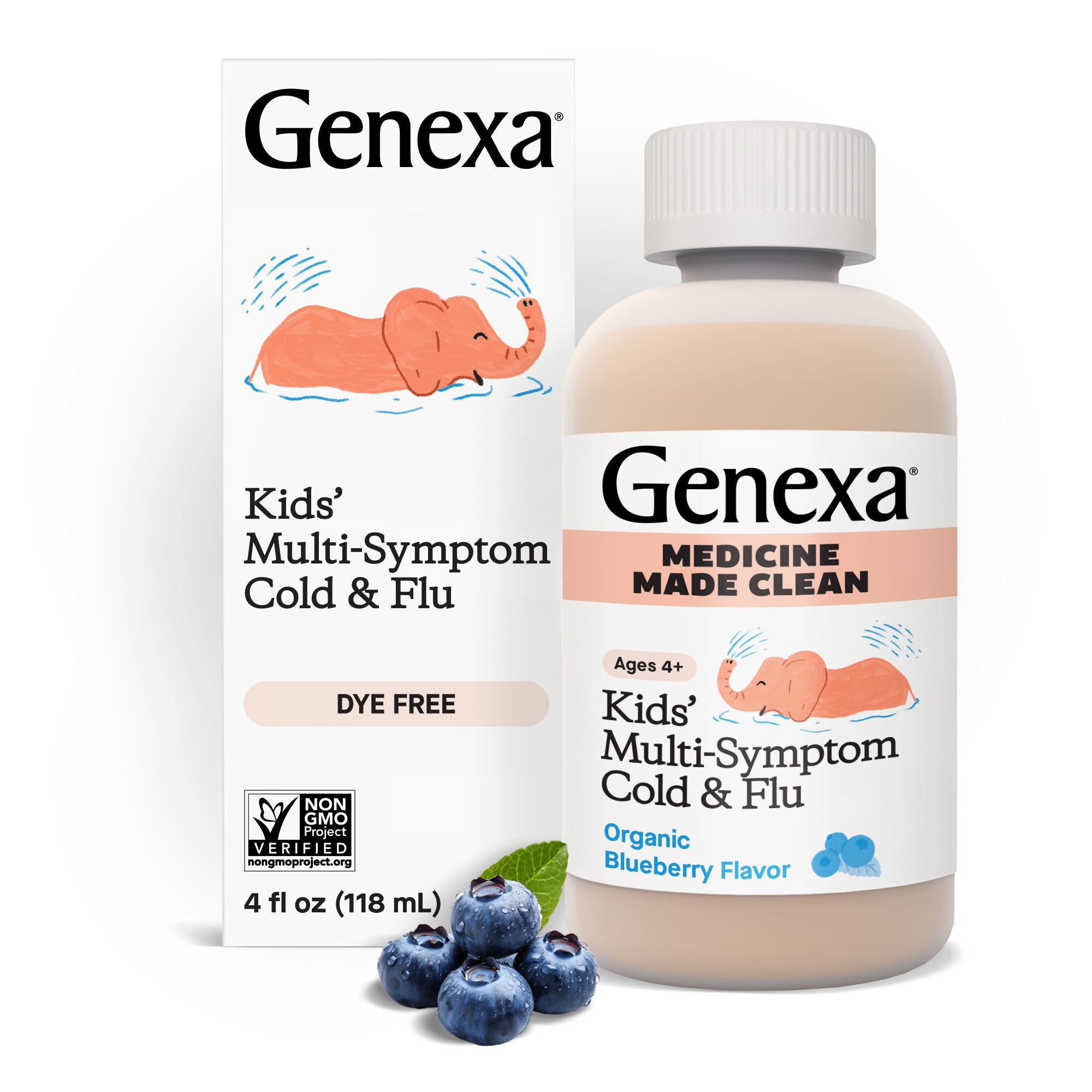 Kids' Multi-Symptom Cold Liquid 4oz Blueberry Flavor – Genexa®