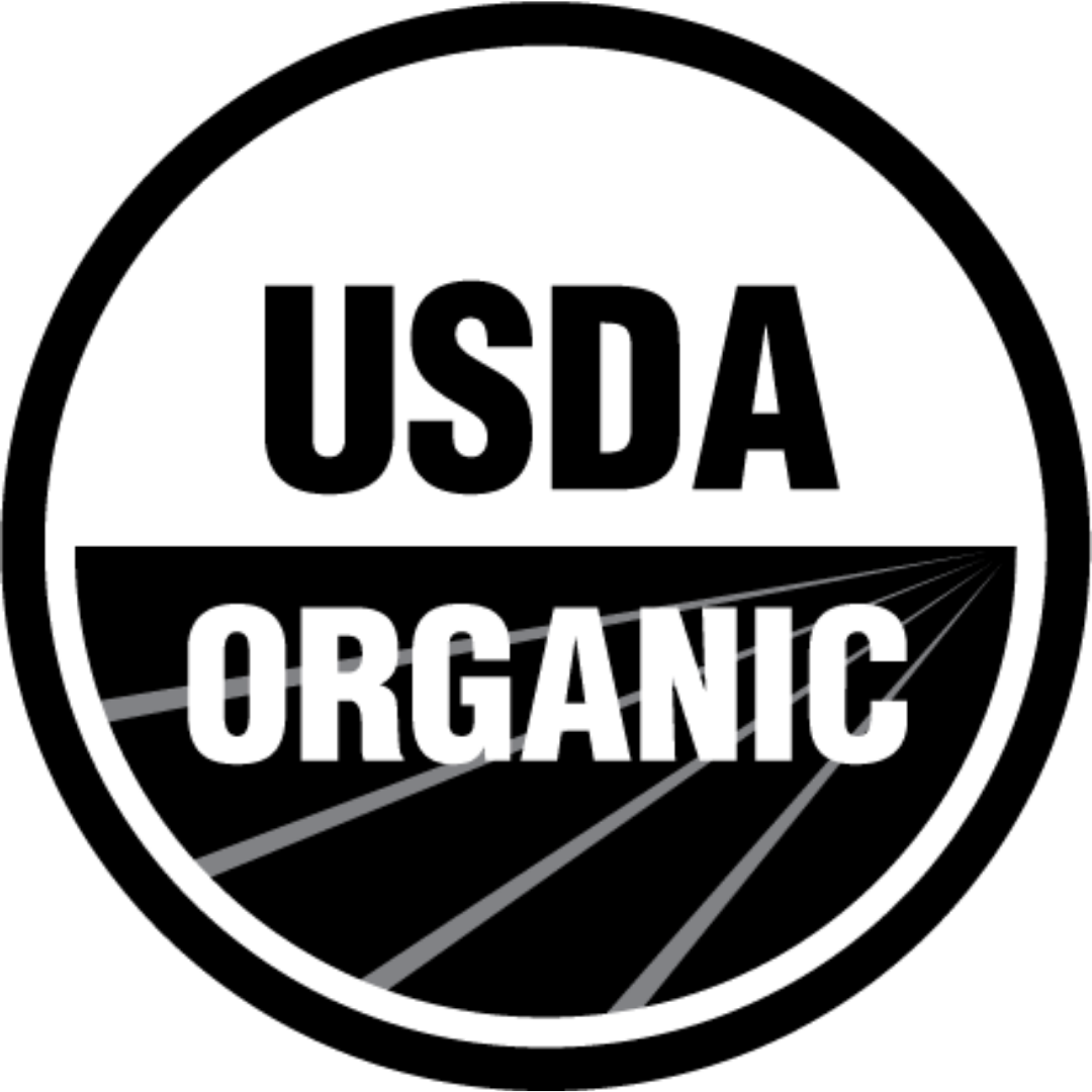 USDA Organic logo with a black circle and white text on a white background