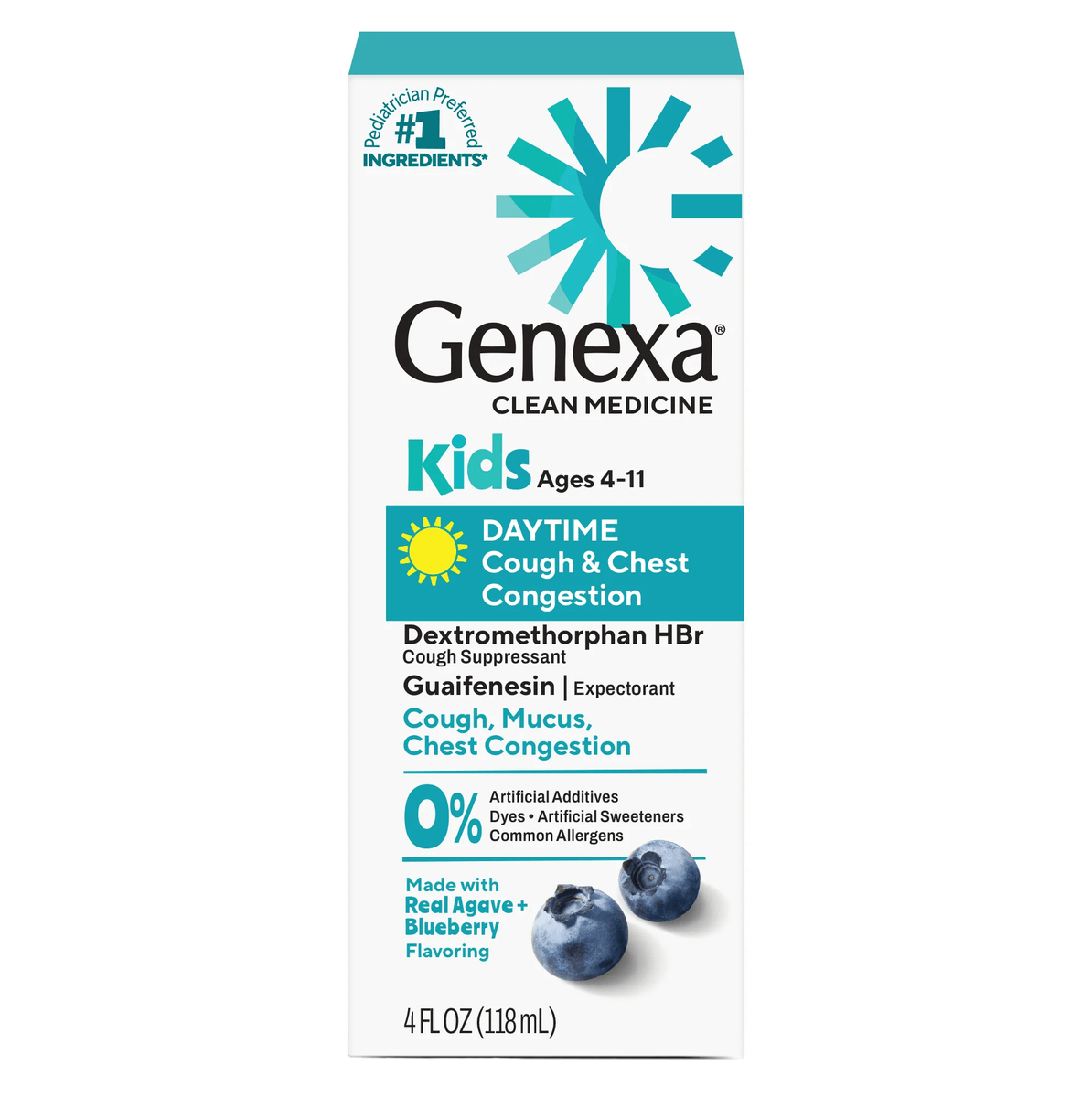 Genexa Kids Daytime Cough and Congestion product box