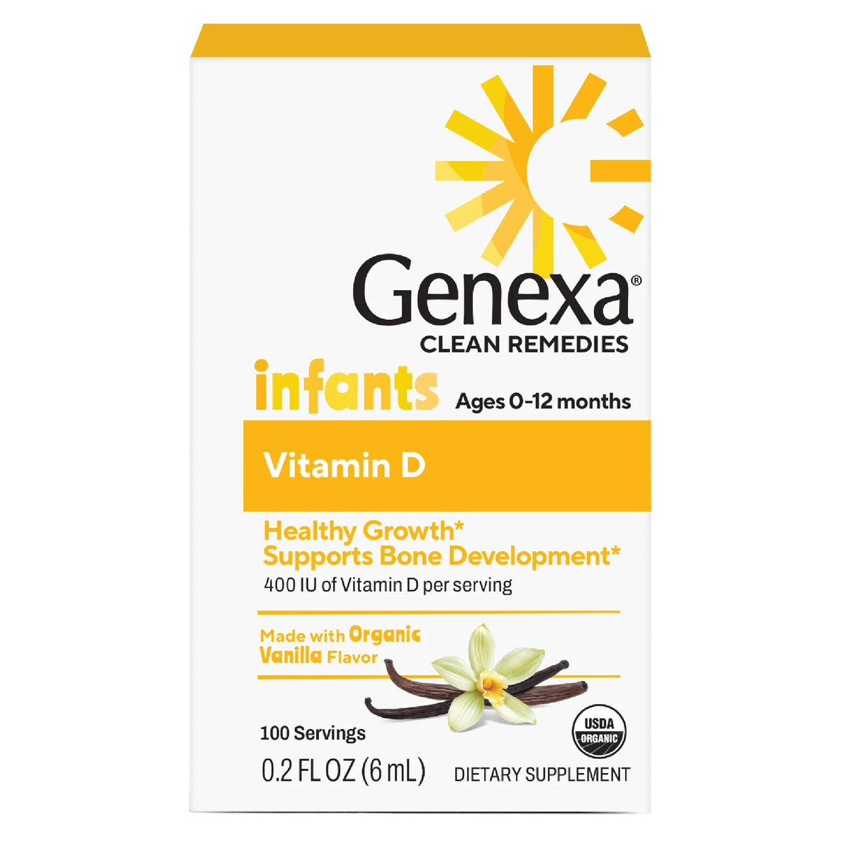 Genexa Infants vitamin D box for babies 0-12 months